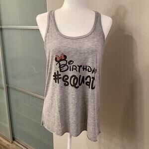 Birthday Squad Tank Top for the big Disney Fan in Women's Size Large, Preowned.
